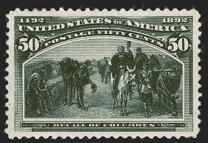 Sale 1245, Lot 1493, 50c-$5.00 1893 Columbian Issue (Scott 240-245)