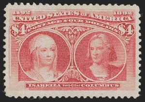 Sale 1245, Lot 1520A, 50c-$5.00 1893 Columbian Issue (Scott 240-245)