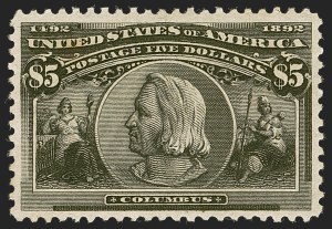 Sale 1245, Lot 1525, 50c-$5.00 1893 Columbian Issue (Scott 240-245)