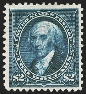 Sale 1245, Lot 1587, 1895 Watermarked Bureau Issue (Scott 264-278), $2.00 Bright Blue (277) Sale 1245, Lot 1587, 1895 Watermarked Bureau Issue (Scott 264-278)