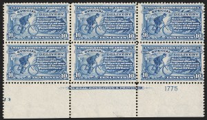 Sale 1245, Lot 2074, Special Delivery, Plate Blocks