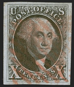 Sale 1247, Lot 14, 1847 Issue and 1875 Reproduction (Scott 1-4)