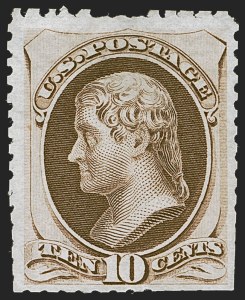 Sale 1247, Lot 306, 1875 Continental Bank Note Co. Hard Paper Special Printing (Scott 167-177)