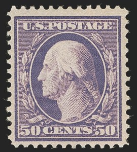 Sale 1247, Lot 503, 1908-10 Washington-Franklin Issues (Scott 331-356), 50c Violet (341) Sale 1247, Lot 503, 1908-10 Washington-Franklin Issues (Scott 331-356)