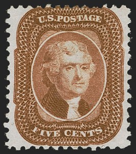 Sale 1247, Lot 92, 1875 Reprint of 1857-60 Issue (Scott 40-47)