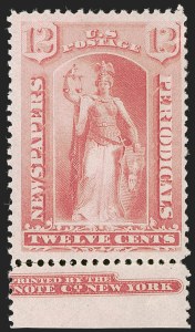 Sale 1249, Lot 115, 1894 Unwatermarked Bureau Issue (Scott PR90-PR101)