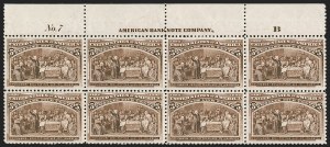 Sale 1251, Lot 1159, 1893 Columbian Issue Plate Blocks (Scott 230-240)