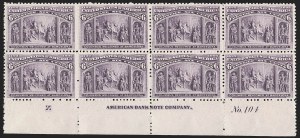 Sale 1251, Lot 1160, 1893 Columbian Issue Plate Blocks (Scott 230-240)