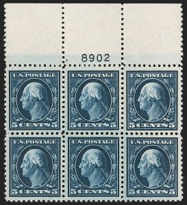 Sale 1251, Lot 1455, 1917-19 Issue Platte Blocks (Scott 503-518)