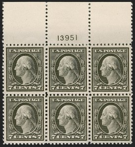Sale 1251, Lot 1456, 1917-19 Issue Platte Blocks (Scott 503-518)