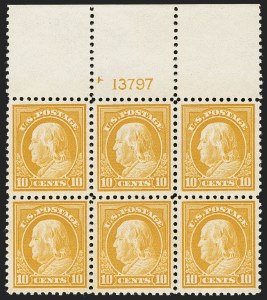 Sale 1251, Lot 1459, 1917-19 Issue Platte Blocks (Scott 503-518)