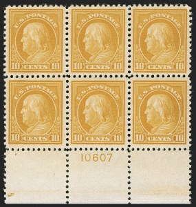Sale 1251, Lot 1460, 1917-19 Issue Platte Blocks (Scott 503-518)