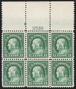 Sale 1251, Lot 1461, 1917-19 Issue Platte Blocks (Scott 503-518)