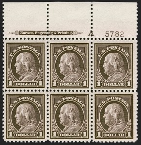 Sale 1251, Lot 1465, 1917-19 Issue Platte Blocks (Scott 503-518)