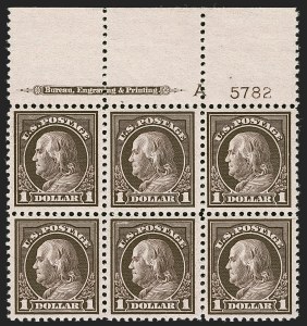 Sale 1251, Lot 1466, 1917-19 Issue Platte Blocks (Scott 503-518)