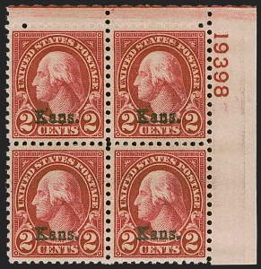 Sale 1251, Lot 1555, Kans.-Nebr. Overprints (Scott 658-679)
