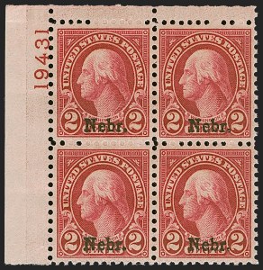 Sale 1251, Lot 1565, Kans.-Nebr. Overprints (Scott 658-679)