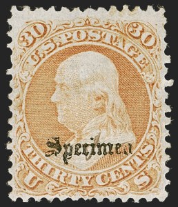 Sale 1254, Lot 521, The Mulholland Collection of Specimens - 1847 thru 1867 Issues