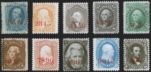 Sale 1254, Lot 528, The Mulholland Collection of Specimens - 1847 thru 1867 Issues