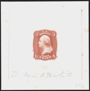 Sale 1254, Lot 597, The Jan Hofmeyr Collection of 3c 1861-68 - Proofs, Off-Cover