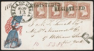 Sale 1254, Lot 635, The Jan Hofmeyr Collection of 3c 1861-68 - On-Cover