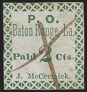 Sale 1255, Lot 1172, Confederate States: Postmasters' Provisionals