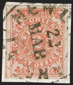 Sale 1255, Lot 1188, Confederate States: Postmasters' Provisionals