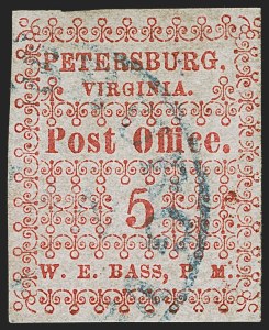 Sale 1255, Lot 1193, Confederate States: Postmasters' Provisionals