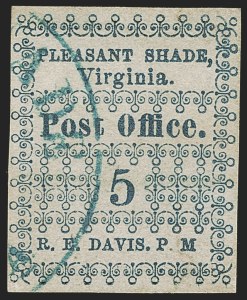 Sale 1255, Lot 1194, Confederate States: Postmasters' Provisionals