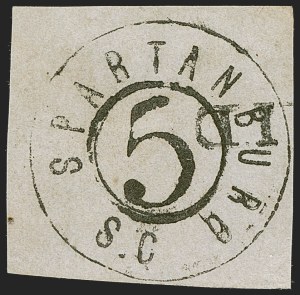 Sale 1255, Lot 1196, Confederate States: Postmasters' Provisionals