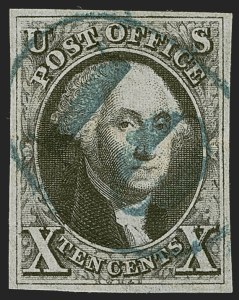 Sale 1255, Lot 125, 10c 1847 Issue: Double Transfers, Plate Varieties, Multiples (Scott 2)