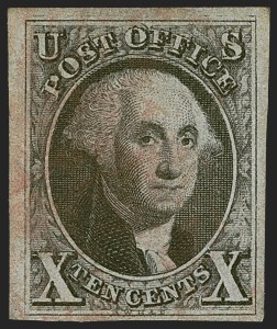 Sale 1255, Lot 126, 10c 1847 Issue: Double Transfers, Plate Varieties, Multiples (Scott 2)