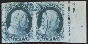 Sale 1255, Lot 145, 1c 1851 Issue (Scott 5-9)