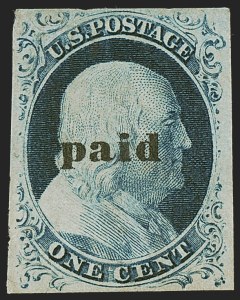 Sale 1255, Lot 165, 1c 1851 Issue (Scott 5-9)