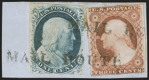 Sale 1255, Lot 170, 1c 1851 Issue (Scott 5-9)