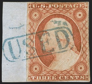 Sale 1255, Lot 172, 3c 1851 Issue: Orange Brown Shades (Scott 10-10A)