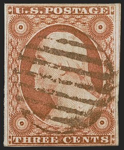 Sale 1255, Lot 179, 3c 1851 Issue: Orange Brown Shades (Scott 10-10A)