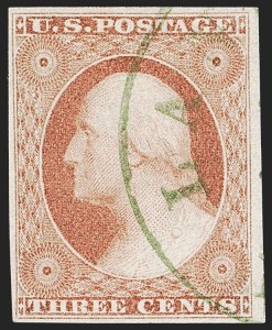 Sale 1255, Lot 212, 3c 1851 Issue: Cancellations and Chicago Perfs (Scott 11-11A)