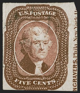 Sale 1255, Lot 220, 5c 1856 Isssue (Scott 12)