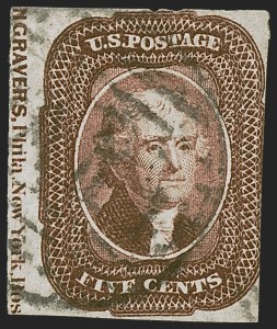 Sale 1255, Lot 221, 5c 1856 Isssue (Scott 12)