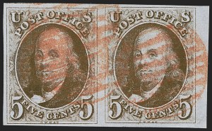 Sale 1255, Lot 28, 5c 1847 Issue, Early Impressions (Scott 1)