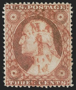 Sale 1255, Lot 305, 3c 1857 Issue (Scott 25-26A)