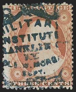 Sale 1255, Lot 307, 3c 1857 Issue (Scott 25-26A)