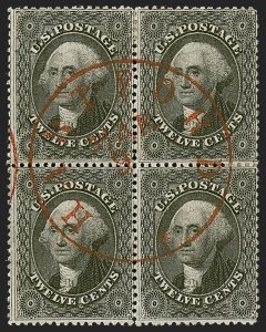 Sale 1255, Lot 352, 12c 1857 Issue (Scott 36-36B)