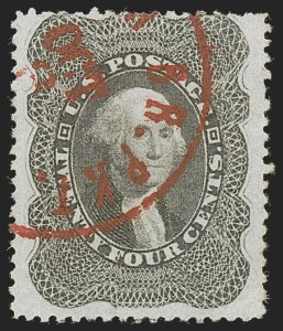 Sale 1255, Lot 358, 24c-90c 1860 Issue (Scott 37-39)