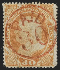 Sale 1255, Lot 369, 24c-90c 1860 Issue (Scott 37-39)