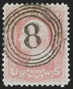 Sale 1255, Lot 388, 3c 1861 Issue, Shades and Varieties (Scott 64-65)