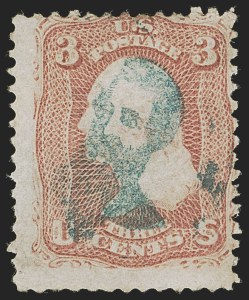 Sale 1255, Lot 402, 3c 1861 Issue, Cancellations (Scott 65)