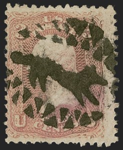Sale 1255, Lot 410, 3c 1861 Issue, Cancellations (Scott 65)