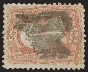 Sale 1255, Lot 411, 3c 1861 Issue, Cancellations (Scott 65)